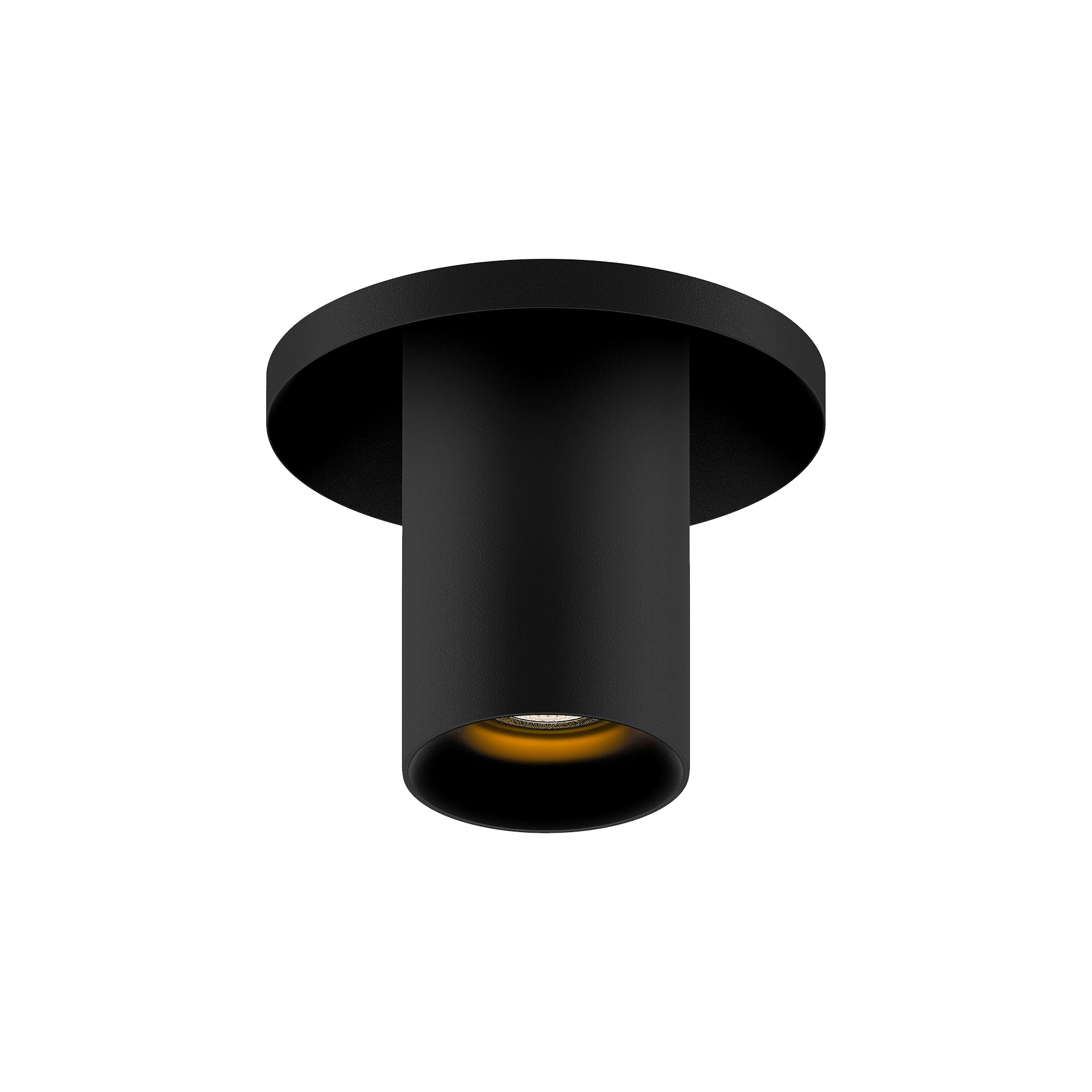 Black version of the Dea Charon XS with black gloss reflector, an adjustable recessed spot designed by Karizma Luce.