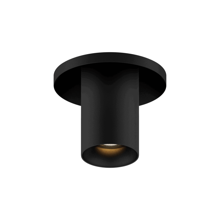 Black version of the Dea Charon XS with black matt reflector, an adjustable recessed spot designed by Karizma Luce.