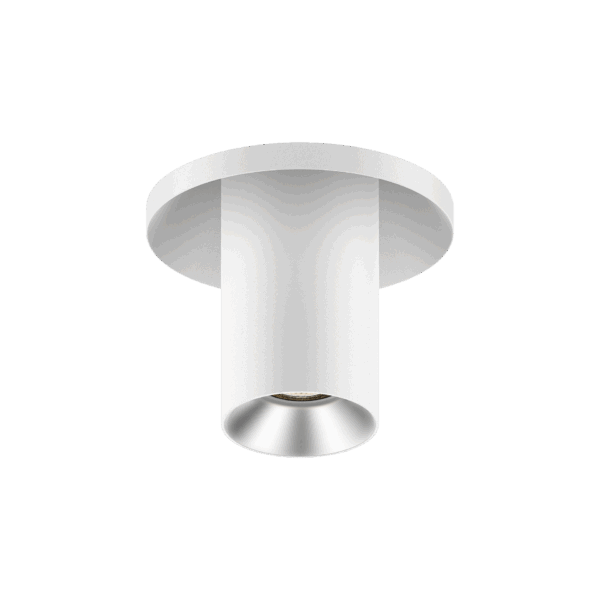 White version of the Dea Charon XS with silver reflector, an adjustable recessed spot designed by Karizma Luce.