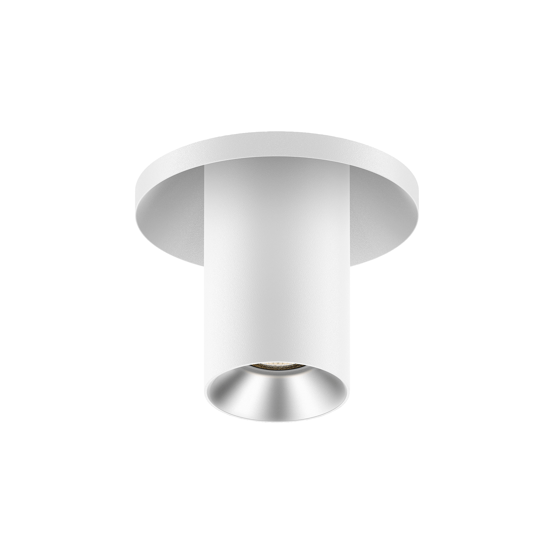 White version of the Dea Charon XS with silver reflector, an adjustable recessed spot designed by Karizma Luce.