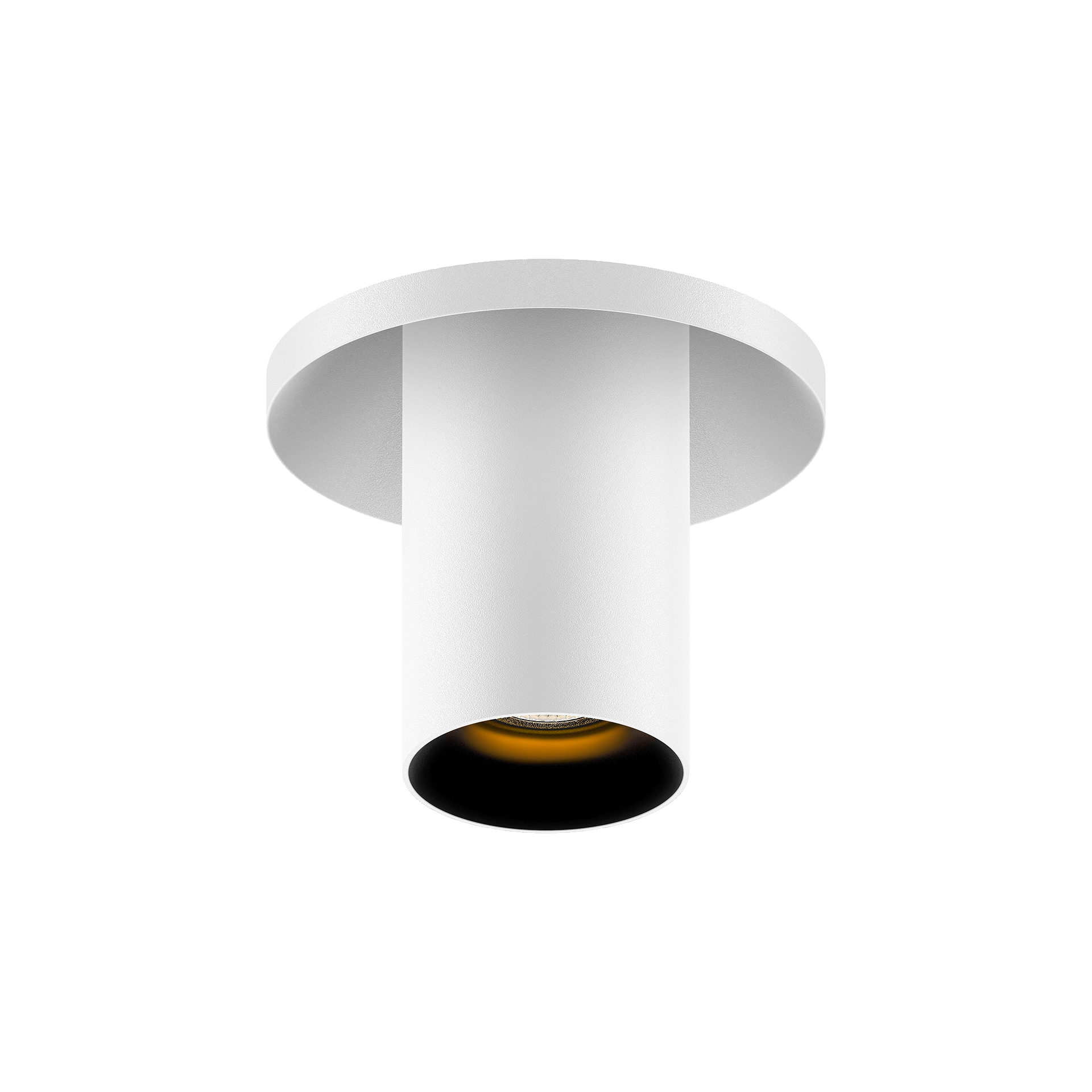 White version of the Dea Charon XS with black gloss reflector, an adjustable recessed spot designed by Karizma Luce.