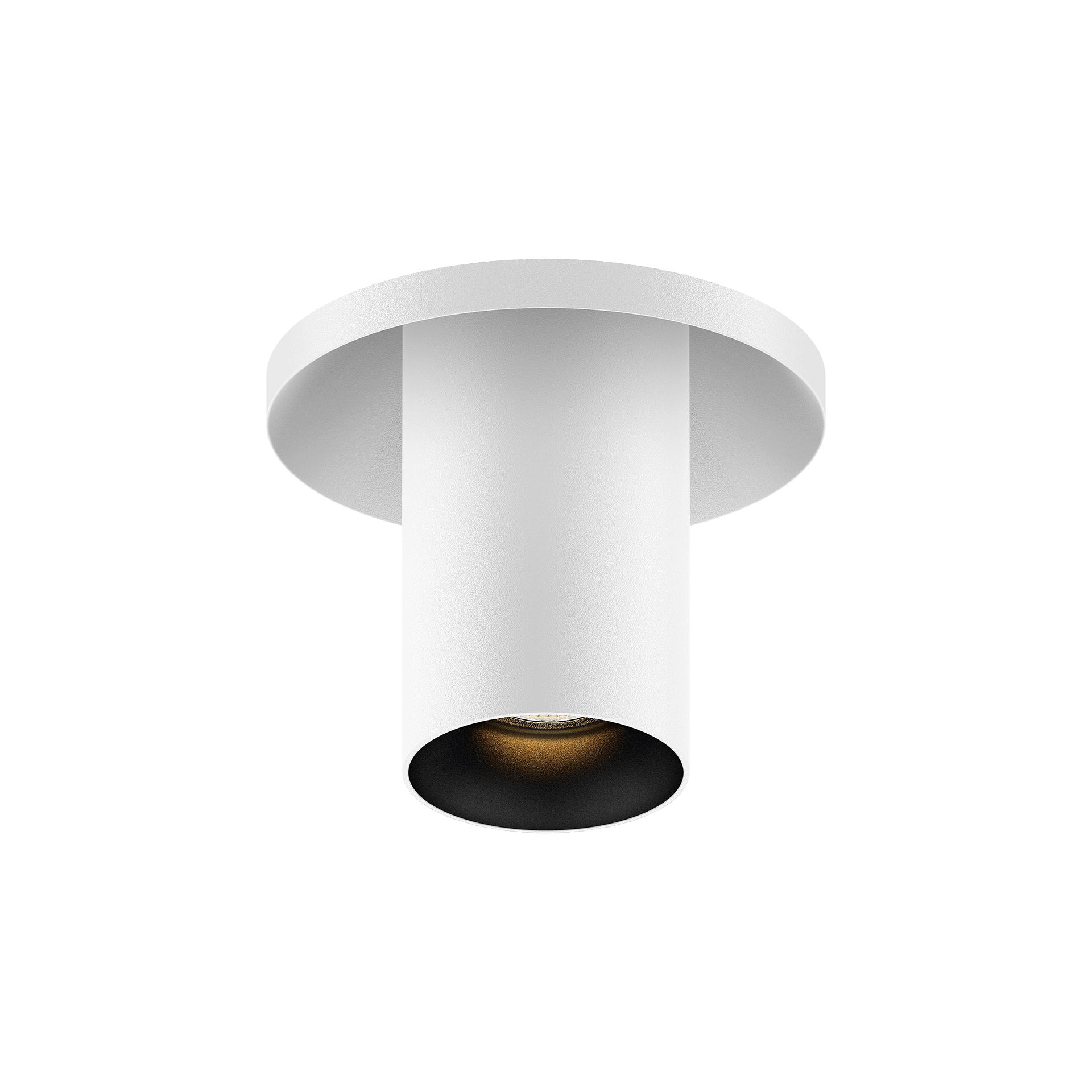 White version of the Dea Charon XS with black matt reflector, an adjustable recessed spot designed by Karizma Luce.