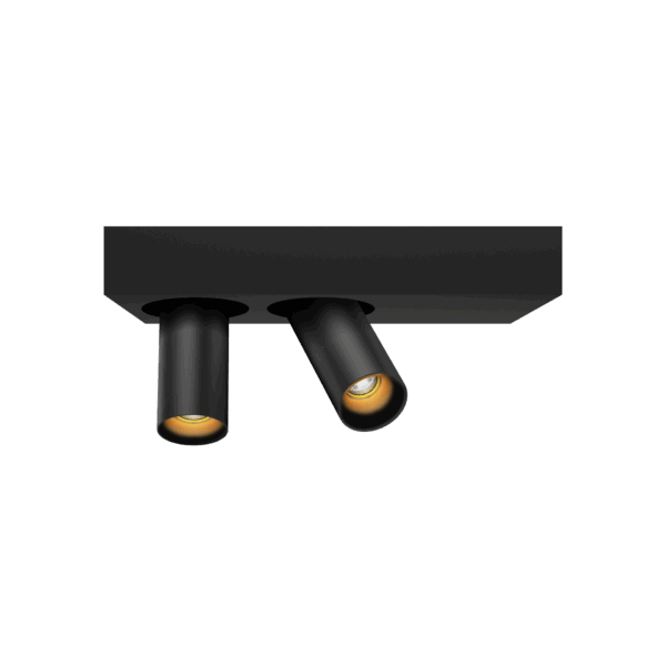Black version of the Dea Feronia XS with black gloss reflector, a surface-mounted luminaire designed by Karizma Luce.