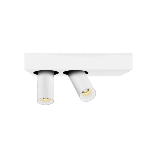White version of the Dea Feronia XS with white reflector, a surface-mounted luminaire designed by Karizma Luce.