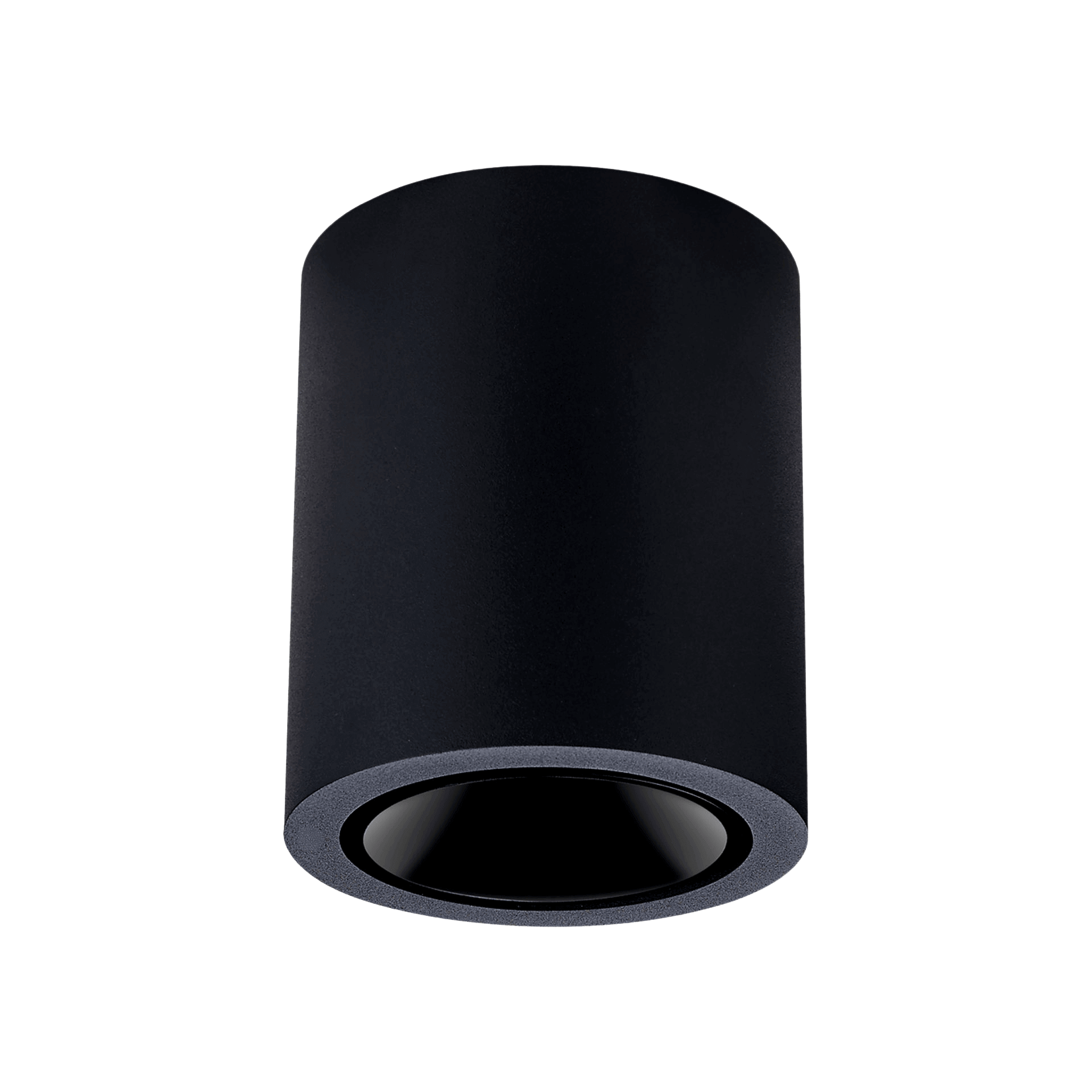 Black version of the Dea Flora M with black gloss reflector, a surface-mounted luminaire designed by Karizma Luce.