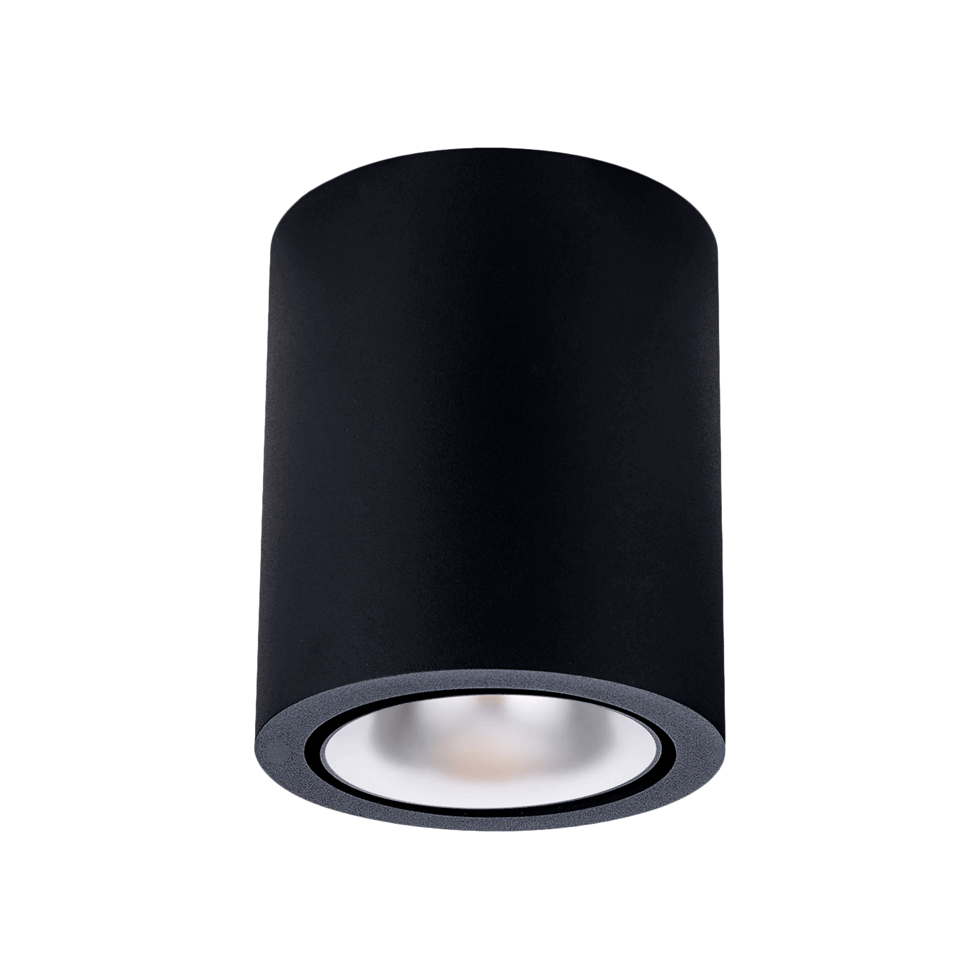 Black version of the Dea Flora M with chrome reflector, a surface-mounted luminaire designed by Karizma Luce.