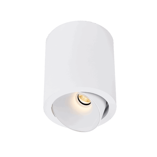White version of the Dea Flora M with white reflector, a surface-mounted luminaire designed by Karizma Luce.