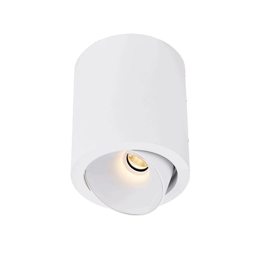 White version of the Dea Flora M with white reflector, a surface-mounted luminaire designed by Karizma Luce.