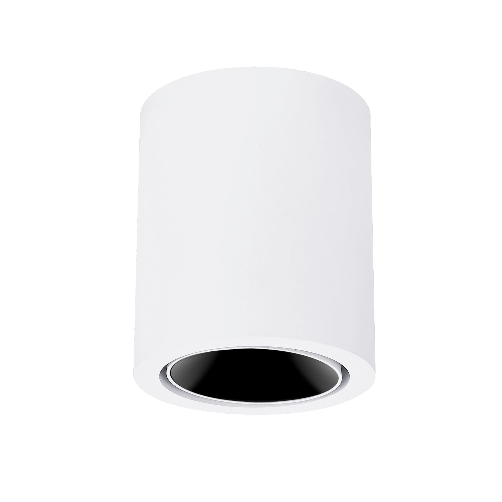 White version of the Dea Flora M with black gloss reflector, a surface-mounted luminaire designed by Karizma Luce.