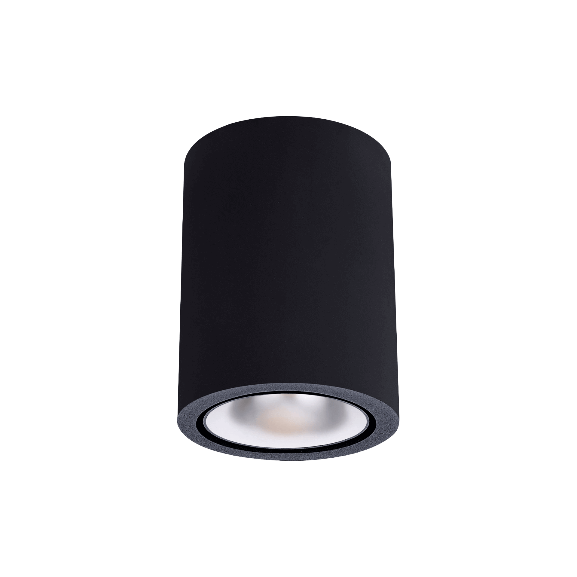 Black version of the Dea Flora S with chrome reflector, a surface-mounted luminaire designed by Karizma Luce.