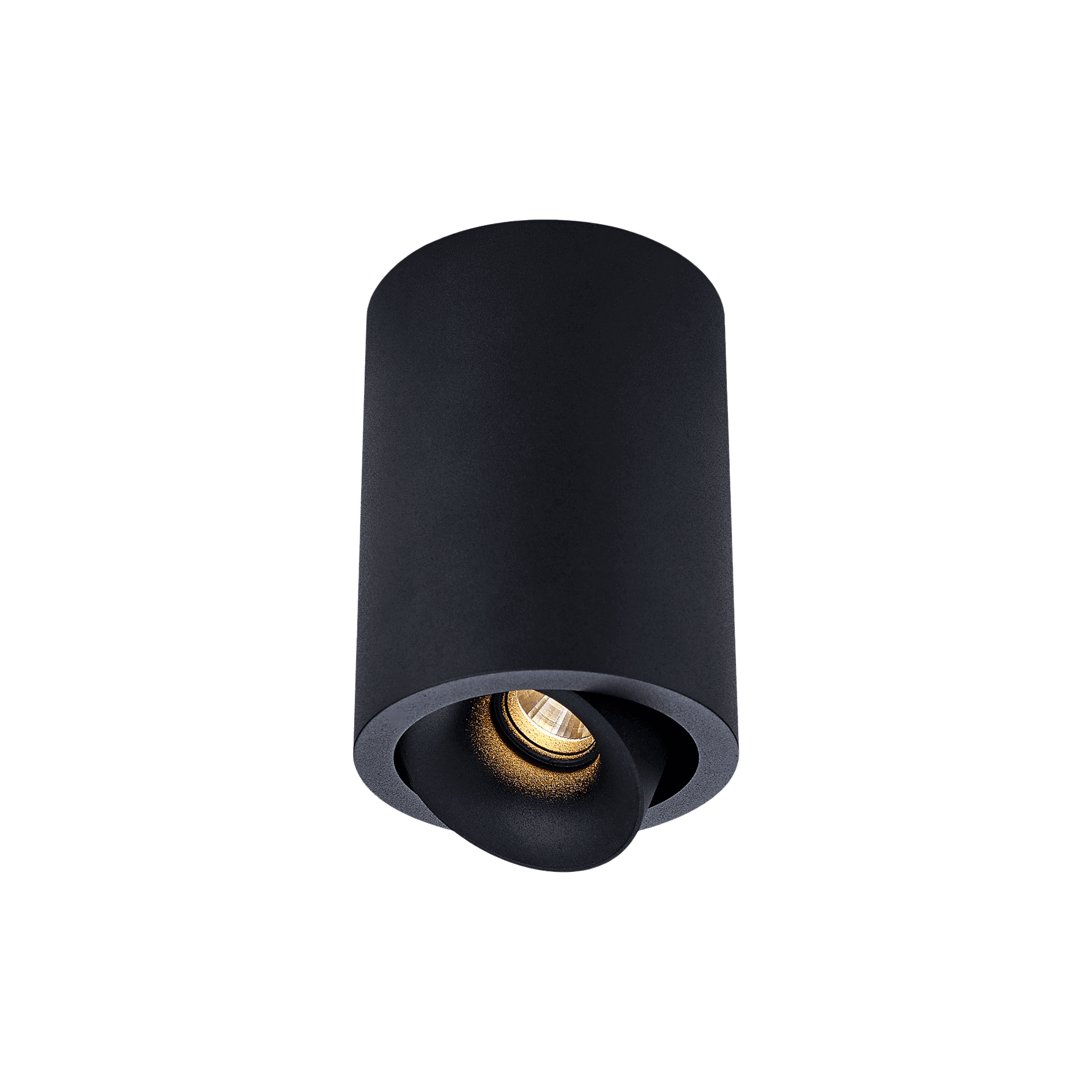 Black version of the Dea Flora S with black matt reflector, a surface-mounted luminaire designed by Karizma Luce.