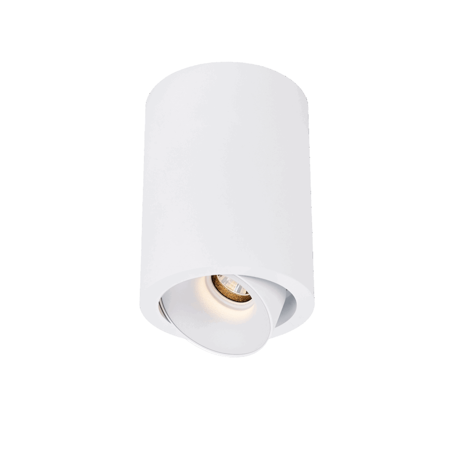 White version of the Dea Flora S with white reflector, a surface-mounted luminaire designed by Karizma Luce.