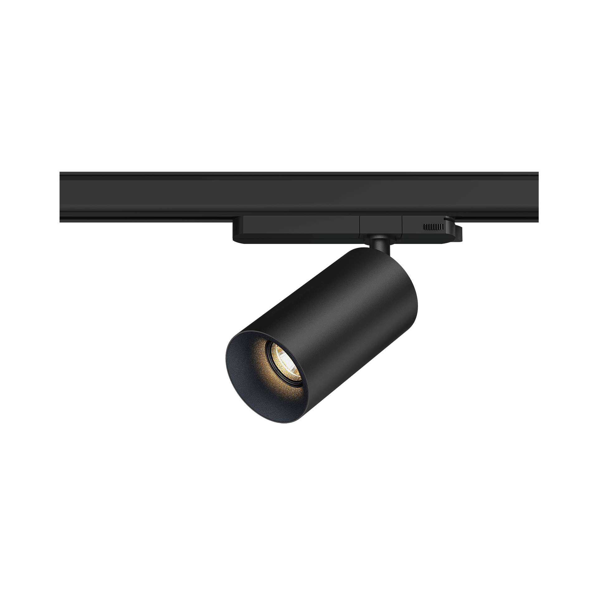 Black version of the Dea Juno M with balck matt reflector, a track luminaire designed by Karizma Luce.