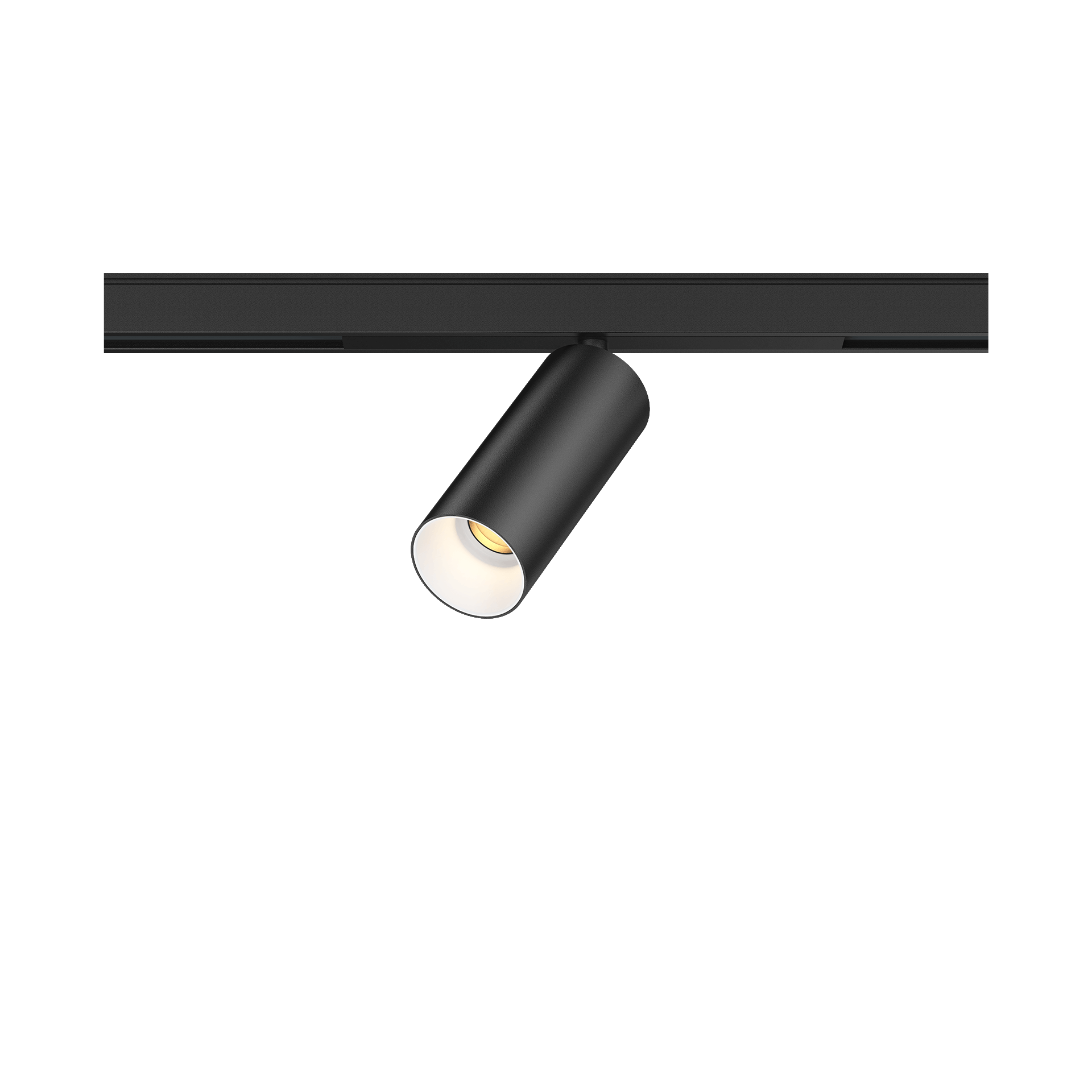 Black version of the Dea Juno-Q1 XS with white reflector, a 48V track spot designed by Karizma Luce.