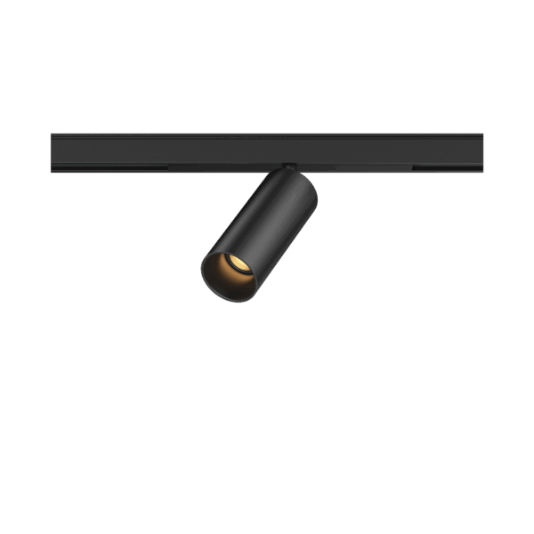 Black version of the Dea Juno-Q1 XS with black matt reflector, a 48V track spot designed by Karizma Luce.