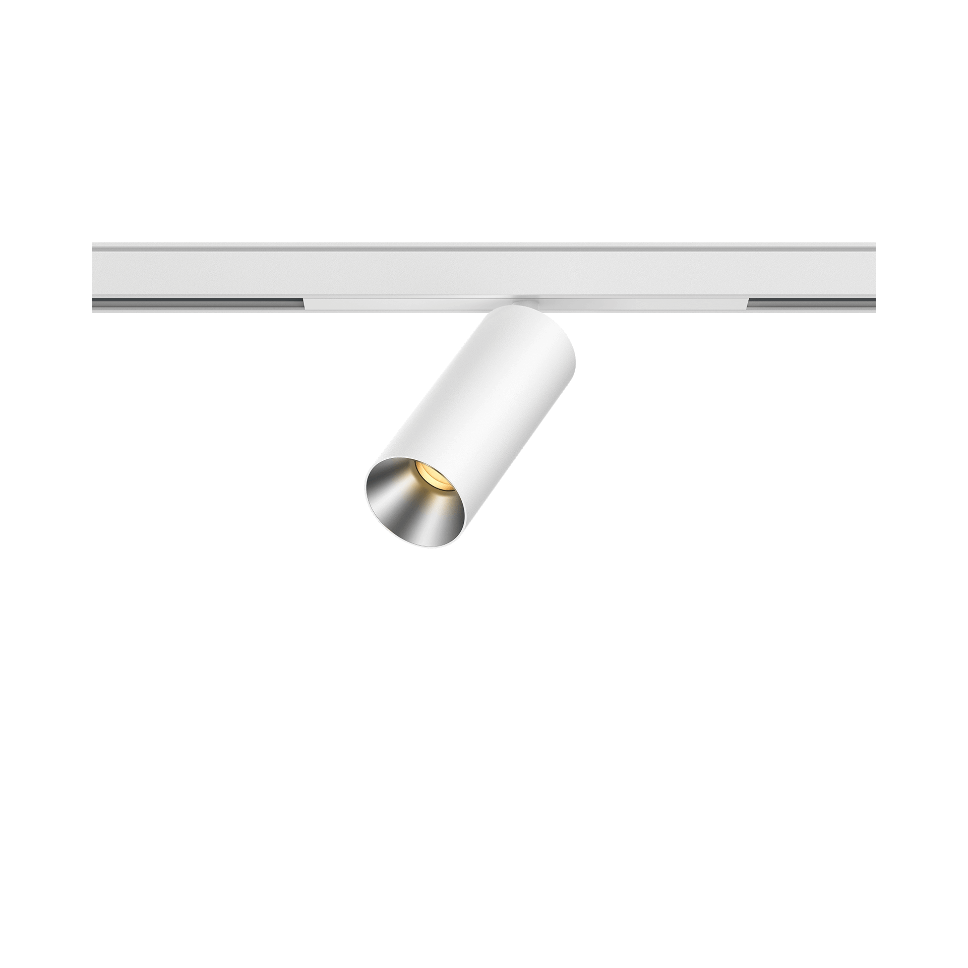 White version of the Dea Juno-Q1 XS with silver reflector, a 48V track spot designed by Karizma Luce.