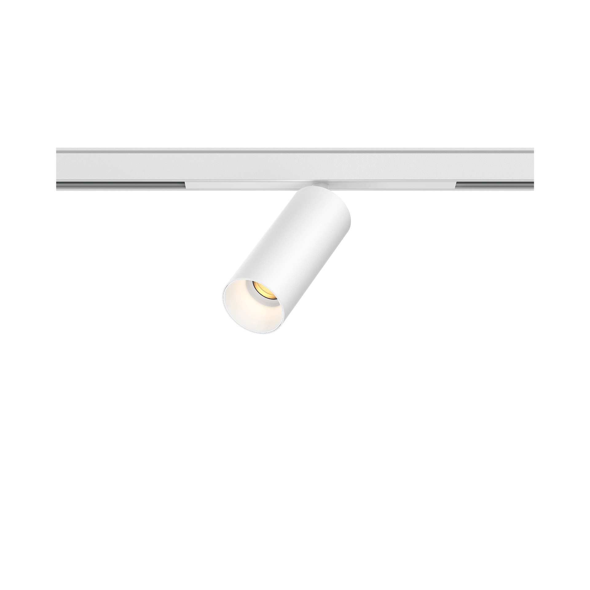 White version of the Dea Juno-Q1 XS with white reflector, a 48V track spot designed by Karizma Luce.