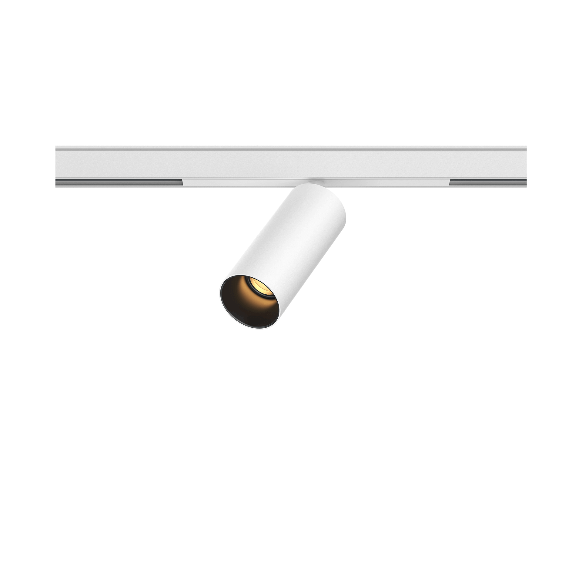 White version of the Dea Juno-Q1 XS with black matt reflector, a 48V track spot designed by Karizma Luce.