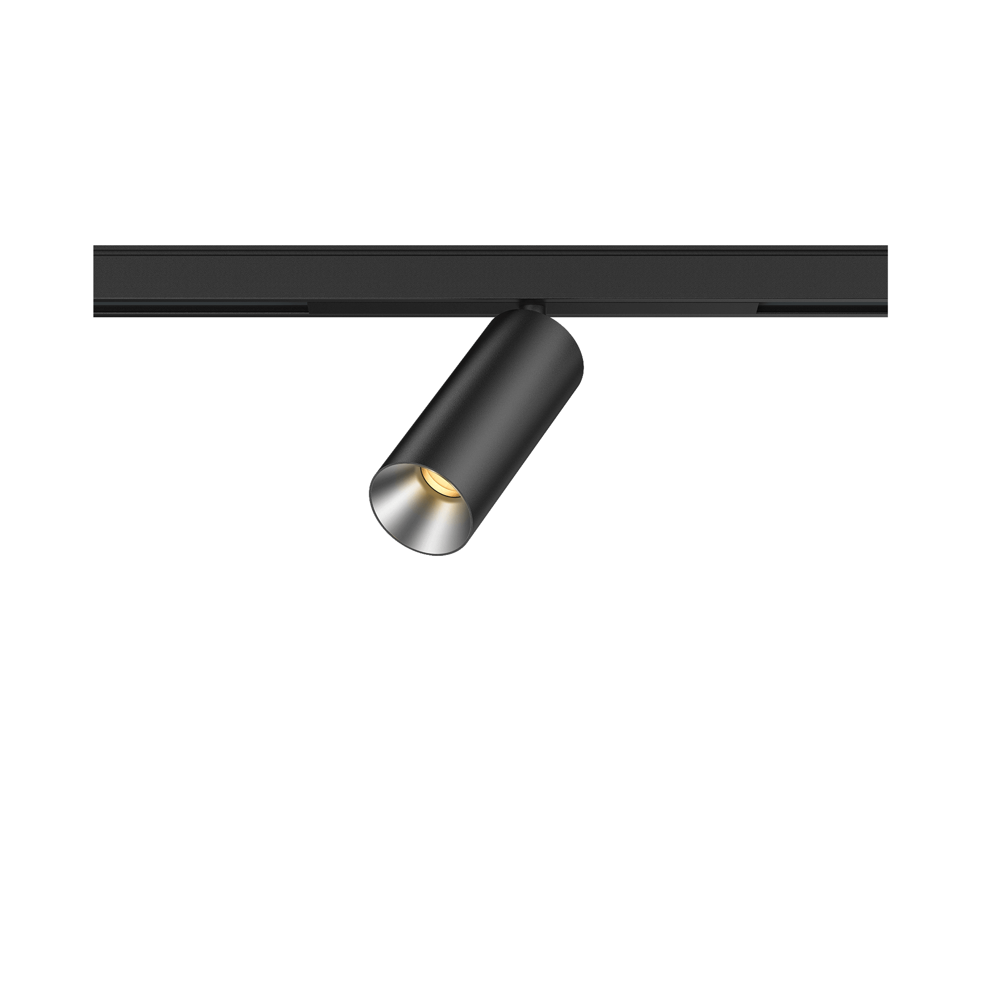 Black version of the Dea Juno-Q1 XS with silver reflector, a 48V track spot designed by Karizma Luce.