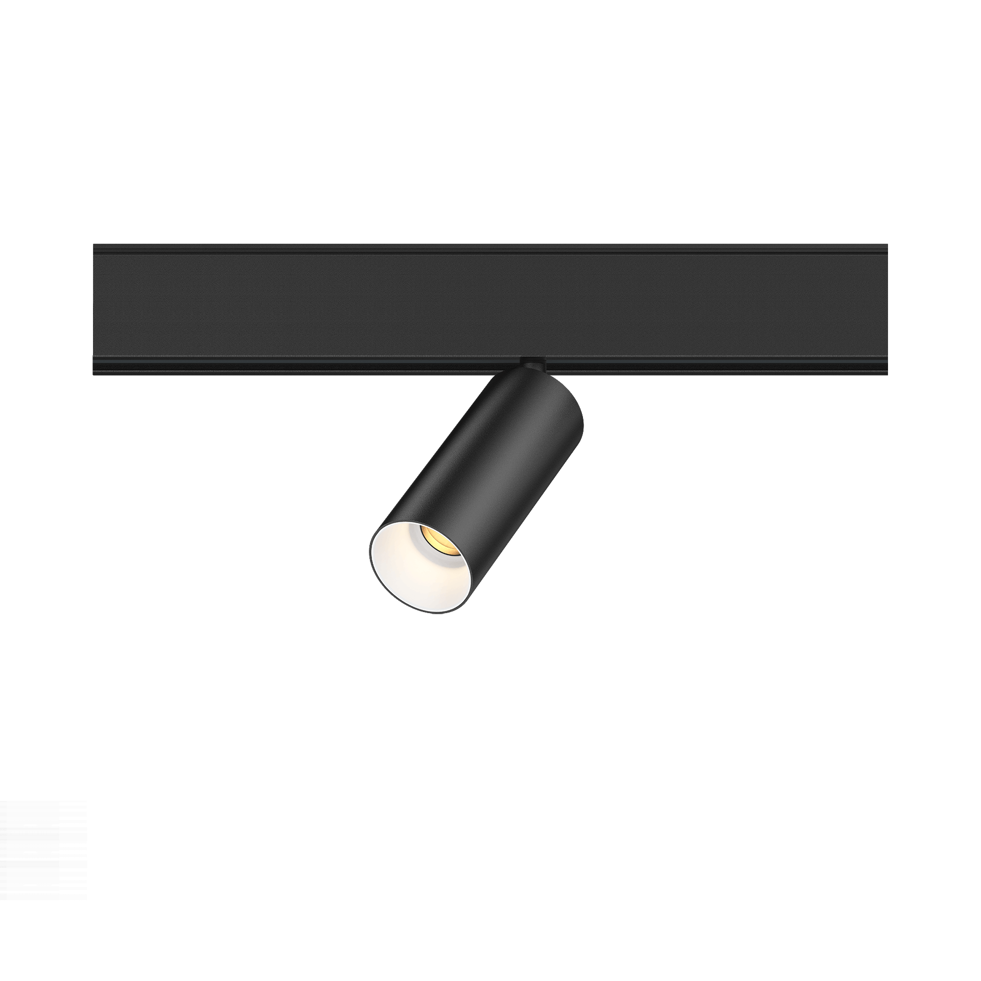 Black version of the Dea Juno-Q2 XS with white reflector, a 48V track spot designed by Karizma Luce.