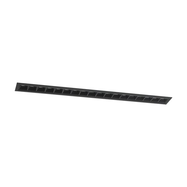 Black version of the Diciotto, a fixed recessed luminaire designed by Karizma Luce.