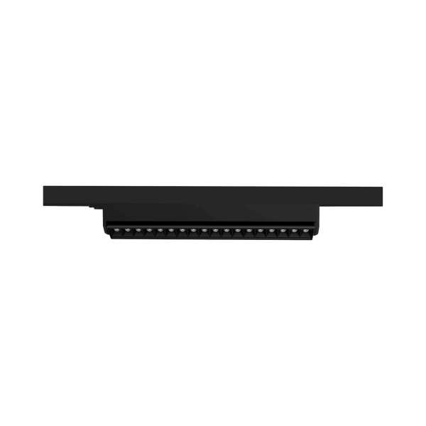 Black version of the Diciotto Track, a 220V track luminaire designed by Karizma Luce.