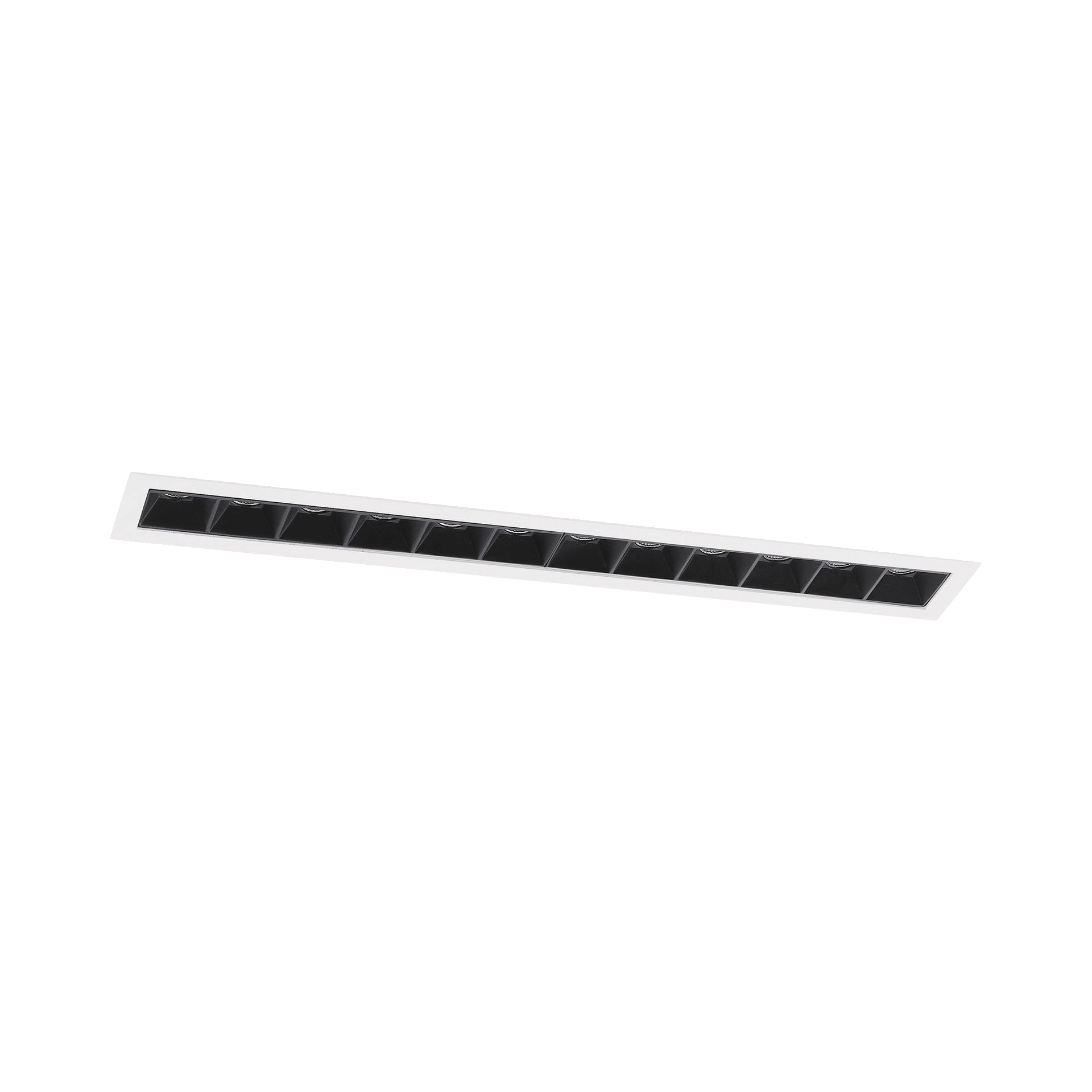 White version of the Dodici, a fixed recessed luminaire designed by Karizma Luce.