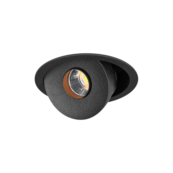 Black version of the Dolcemente, an adjustable led downlight designed by Karizma Luce.