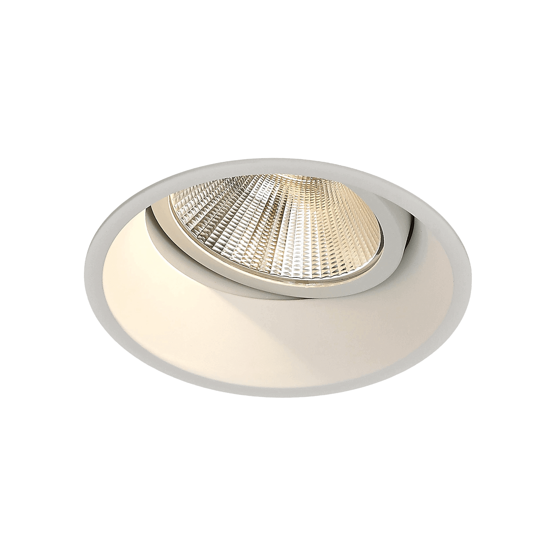 White version of the Luna, an adjustable led downlight designed by Karizma Luce.
