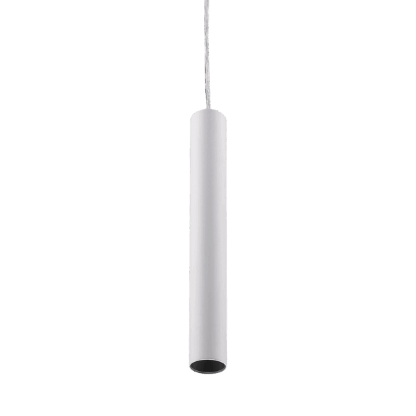 White version of the Perla, a pendant luminaire designed by Karizma Luce.