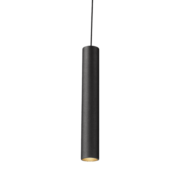 Black version of the Perla, a pendant luminaire designed by Karizma Luce.