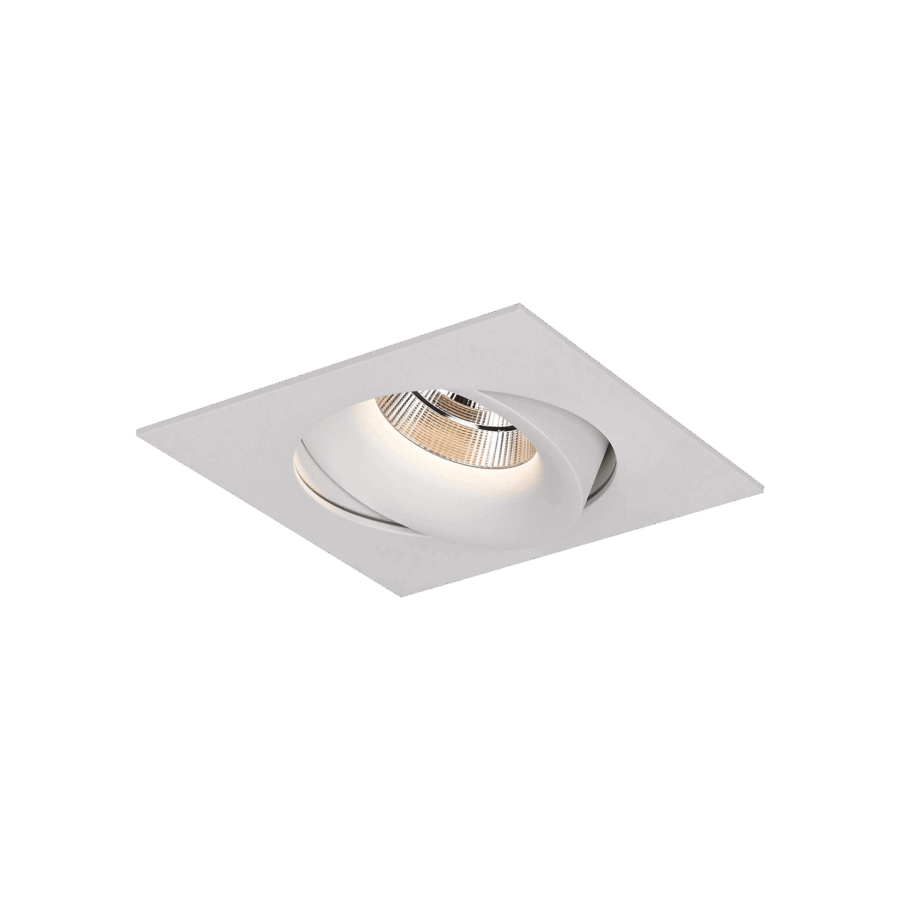 White version of the Piazza, an adjustable led downlight designed by Karizma Luce.