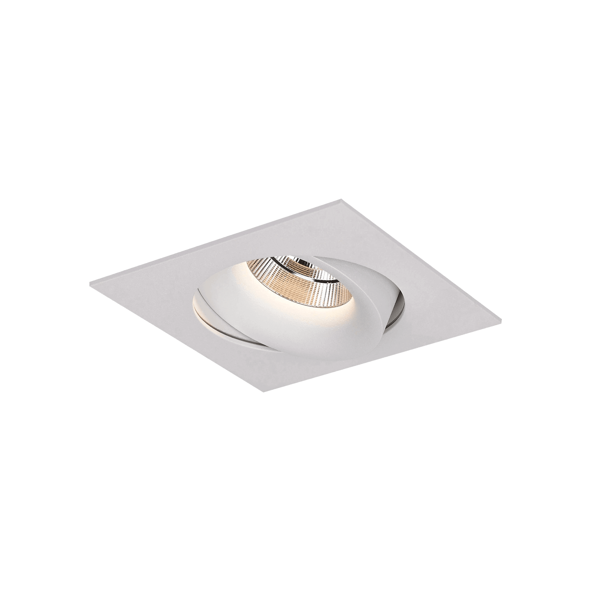 White version of the Piazza, an adjustable led downlight designed by Karizma Luce.