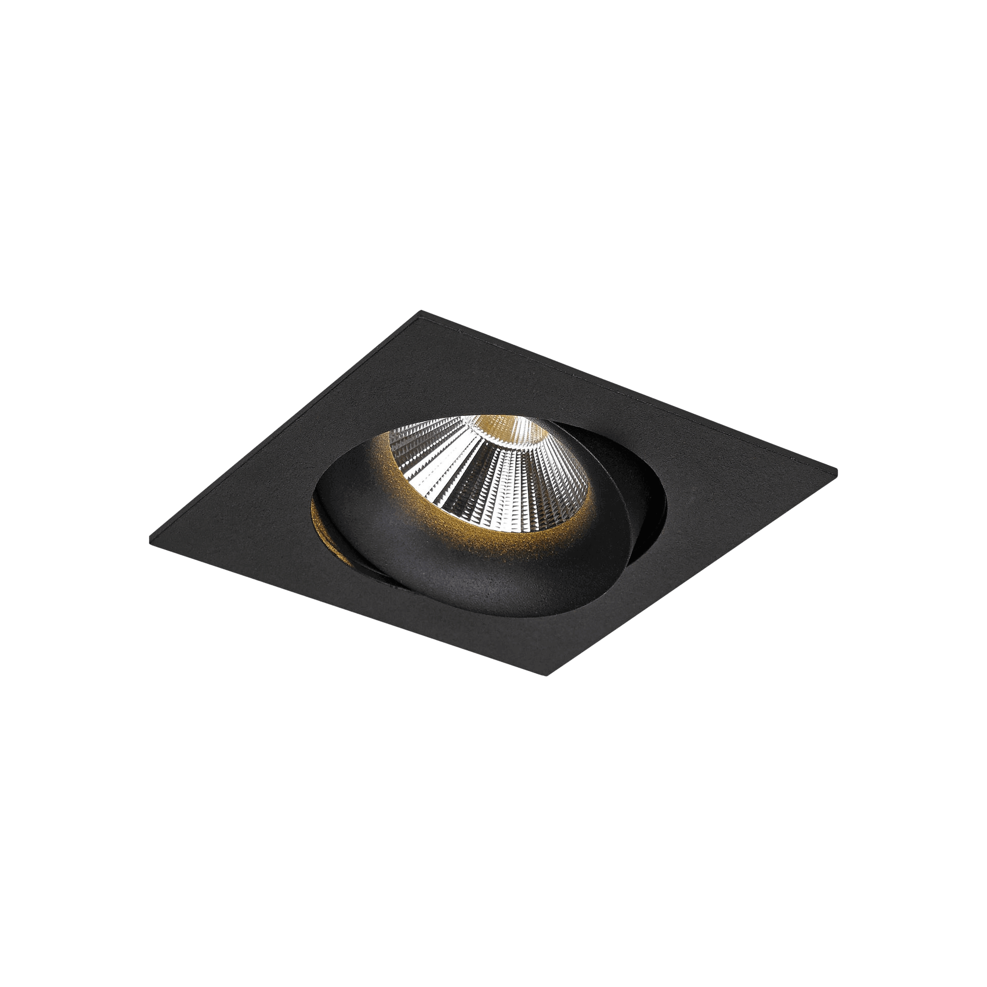 Black version of the Piazza, an adjustable led downlight designed by Karizma Luce.