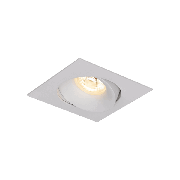 White version of the Piazza Lente, an adjustable led downlight designed by Karizma Luce.