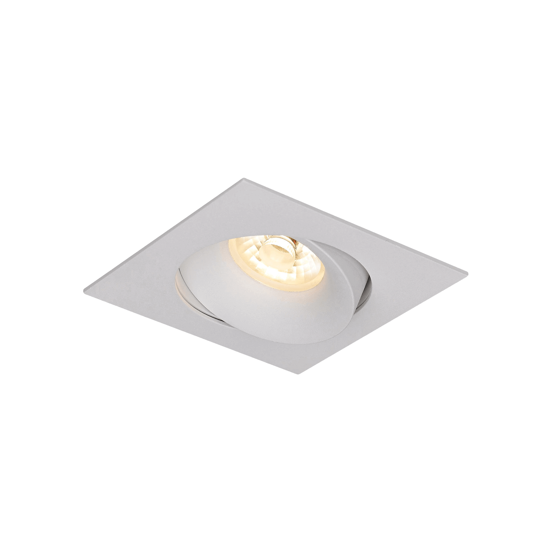White version of the Piazza Lente, an adjustable led downlight designed by Karizma Luce.