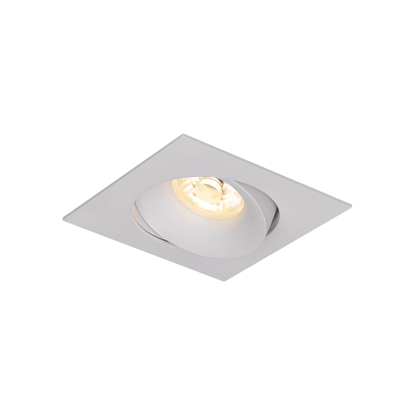 White version of the Piazza Lente, an adjustable led downlight designed by Karizma Luce.