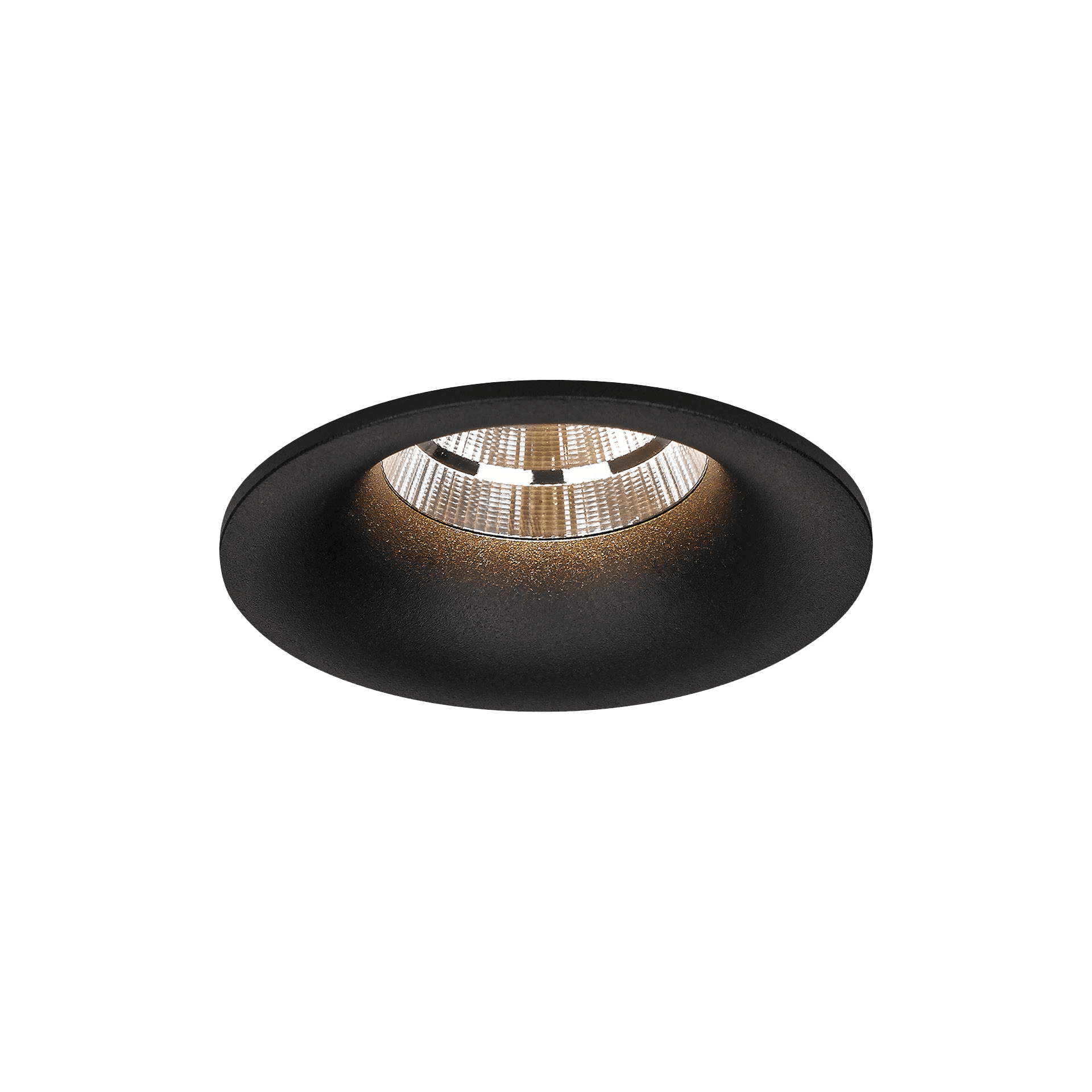 Black version of the Piccolo, a fixed recessed luminaire designed by Karizma Luce.