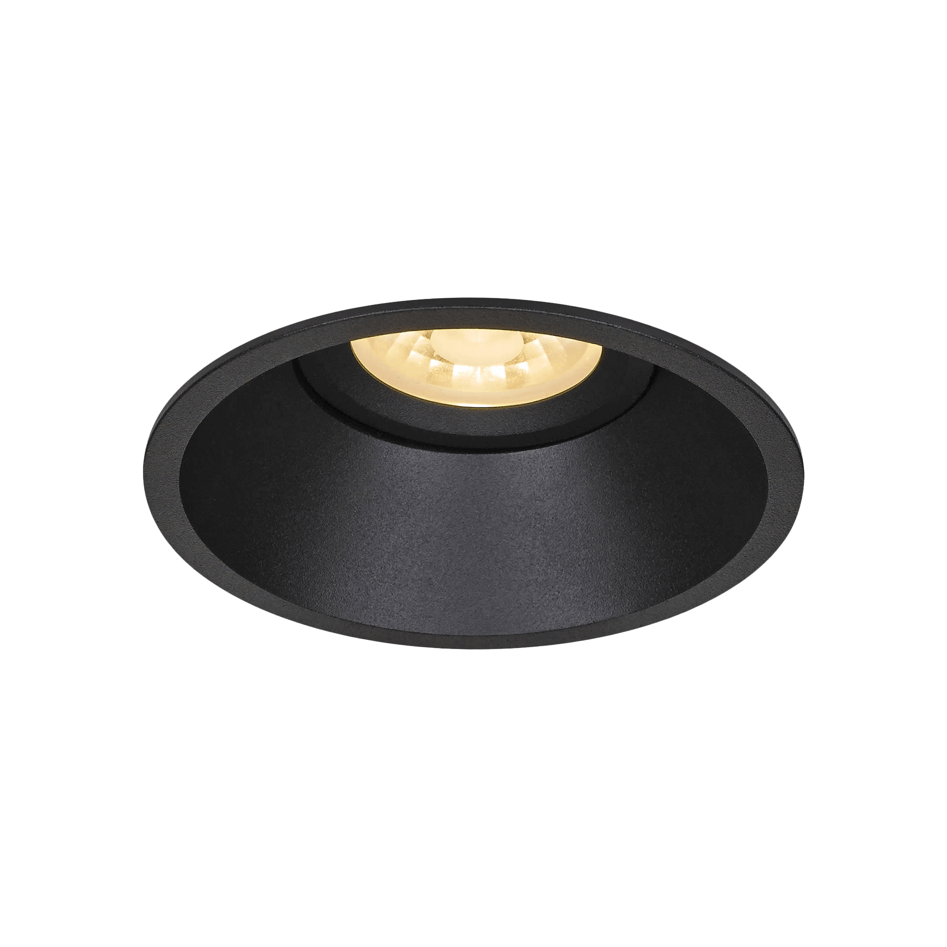 Black version of the Populare Lente, an adjustable led downlight designed by Karizma Luce.