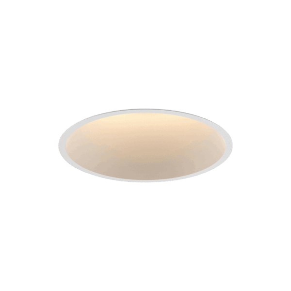 White version of the Profondo Basso, a fixed recessed luminaire designed by Karizma Luce.