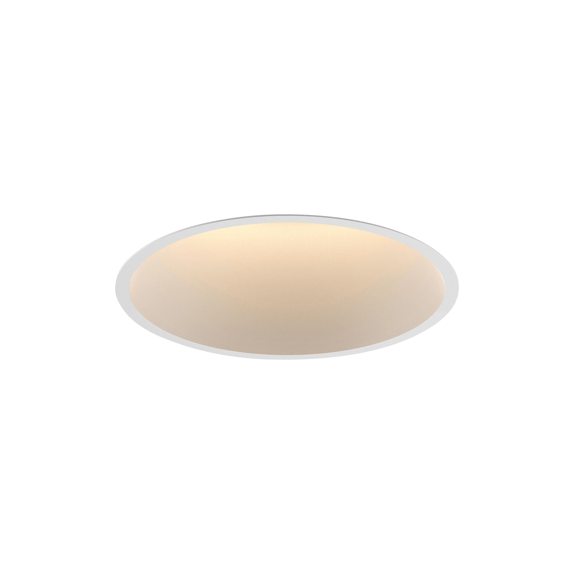White version of the Profondo Basso, a fixed recessed luminaire designed by Karizma Luce.