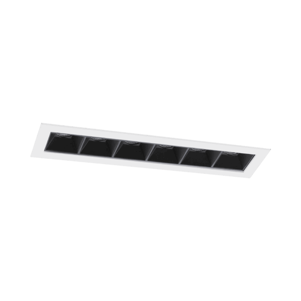 White version of the Sei, a fixed recessed luminaire designed by Karizma Luce.