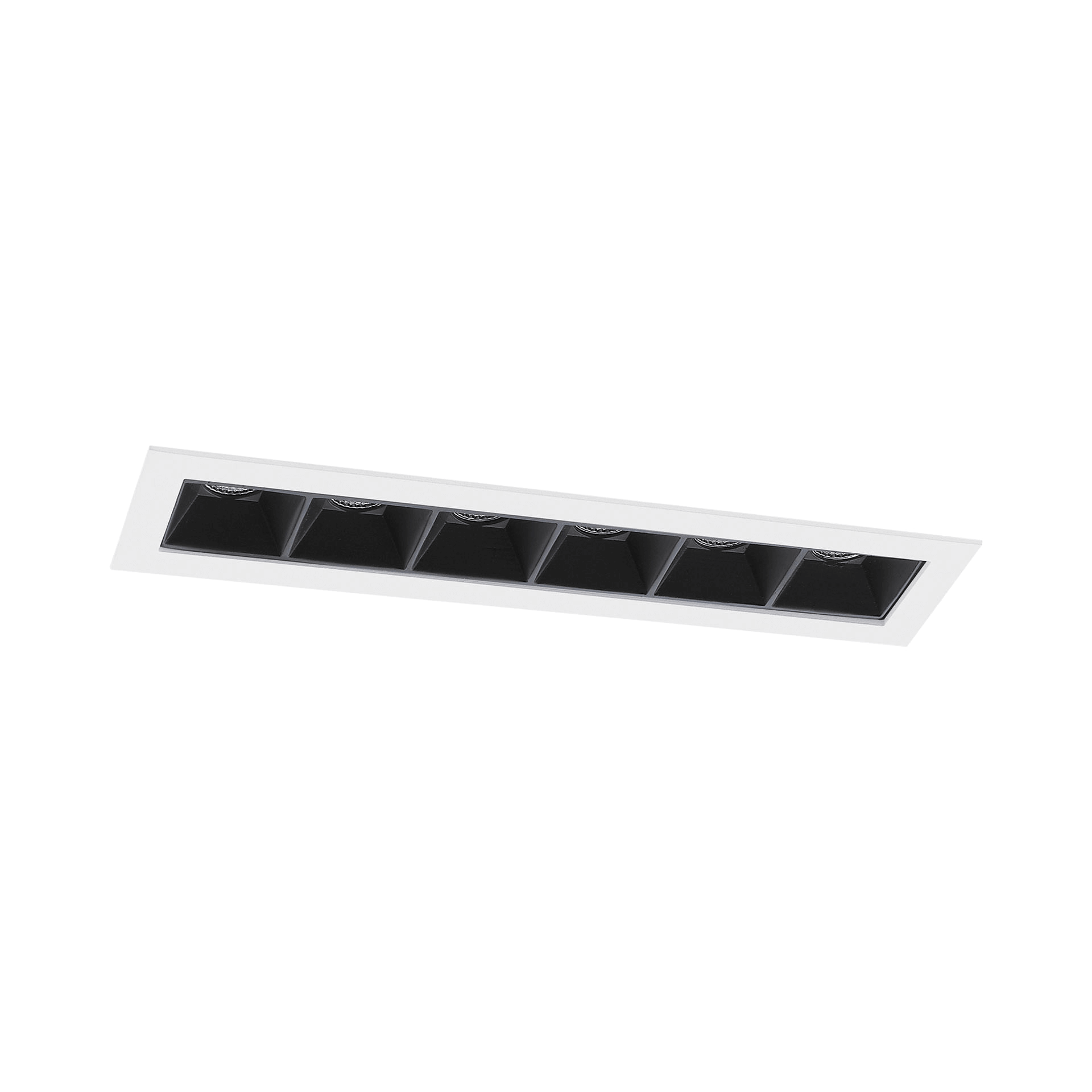 White version of the Sei, a fixed recessed luminaire designed by Karizma Luce.