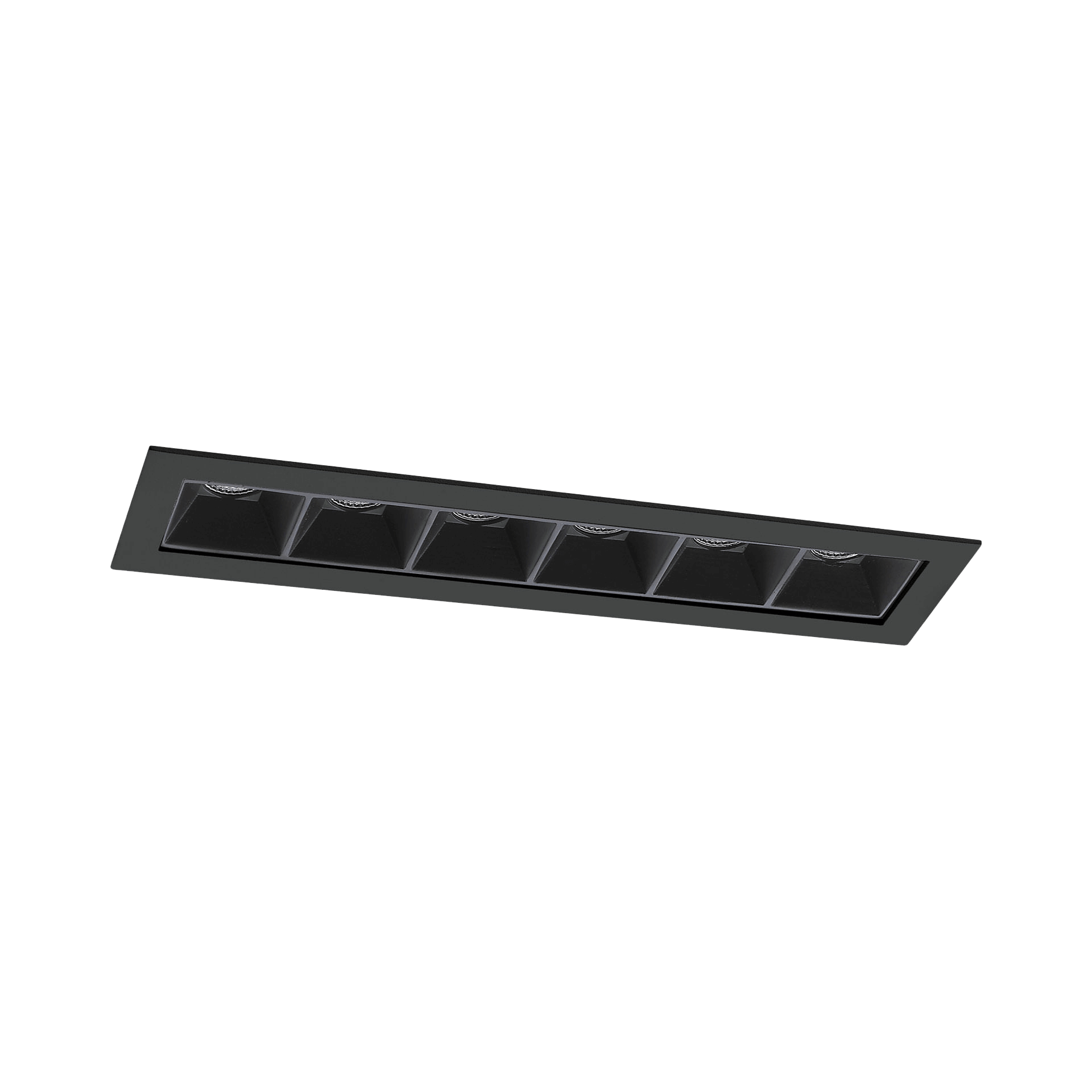 Black version of the Sei, a fixed recessed luminaire designed by Karizma Luce.
