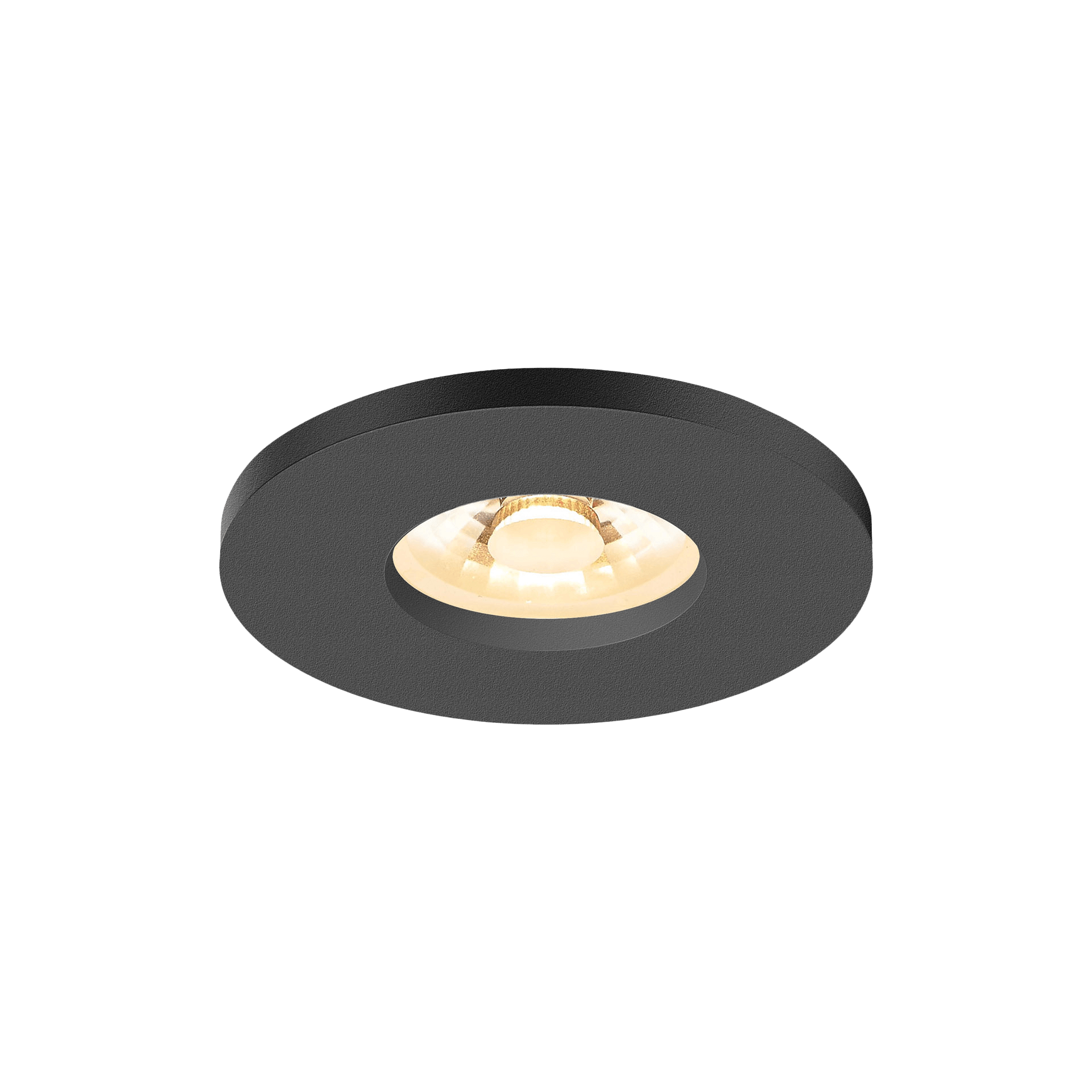 Black version of the Splendore, a fixed recessed luminaire designed by Karizma Luce.