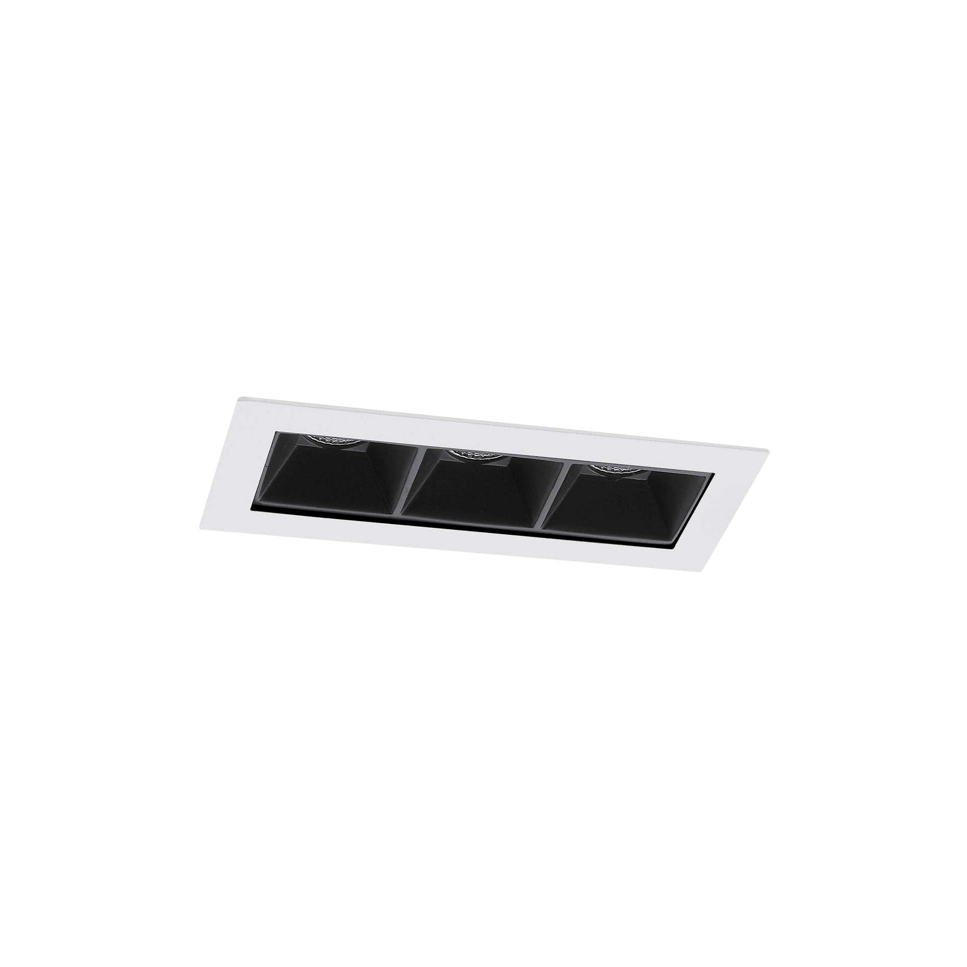 White version of the Tre, a fixed recessed luminaire designed by Karizma Luce.