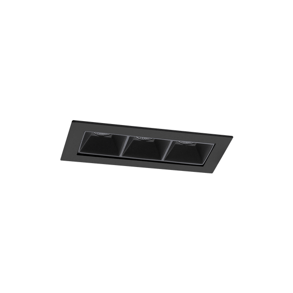 Black version of the Tre, a fixed recessed luminaire designed by Karizma Luce.