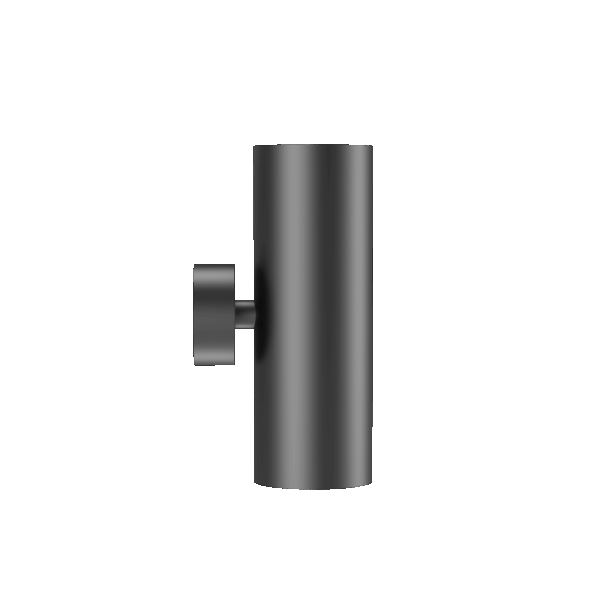 Black version of the Vuote Wall, a surface-mounted spot designed by Karizma Luce.
