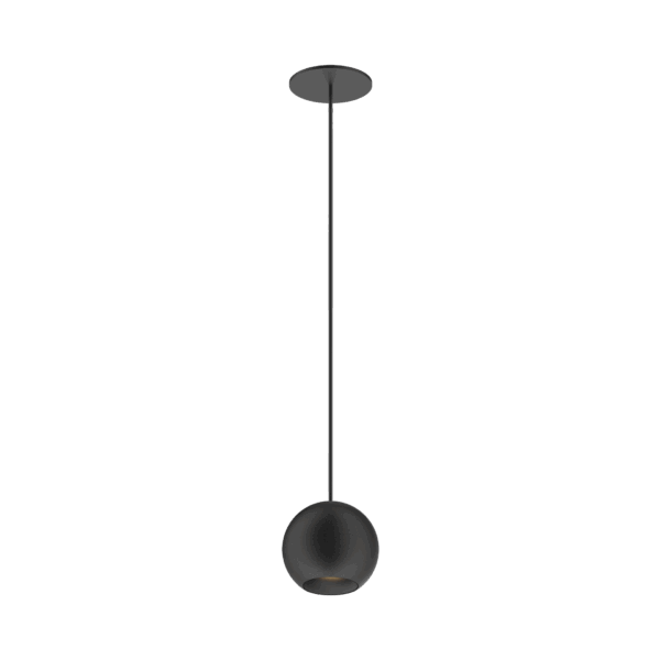 Black version of the Dea Eros M PE-in with black matt reflector, a suspended recessed luminaire designed by Karizma Luce.
