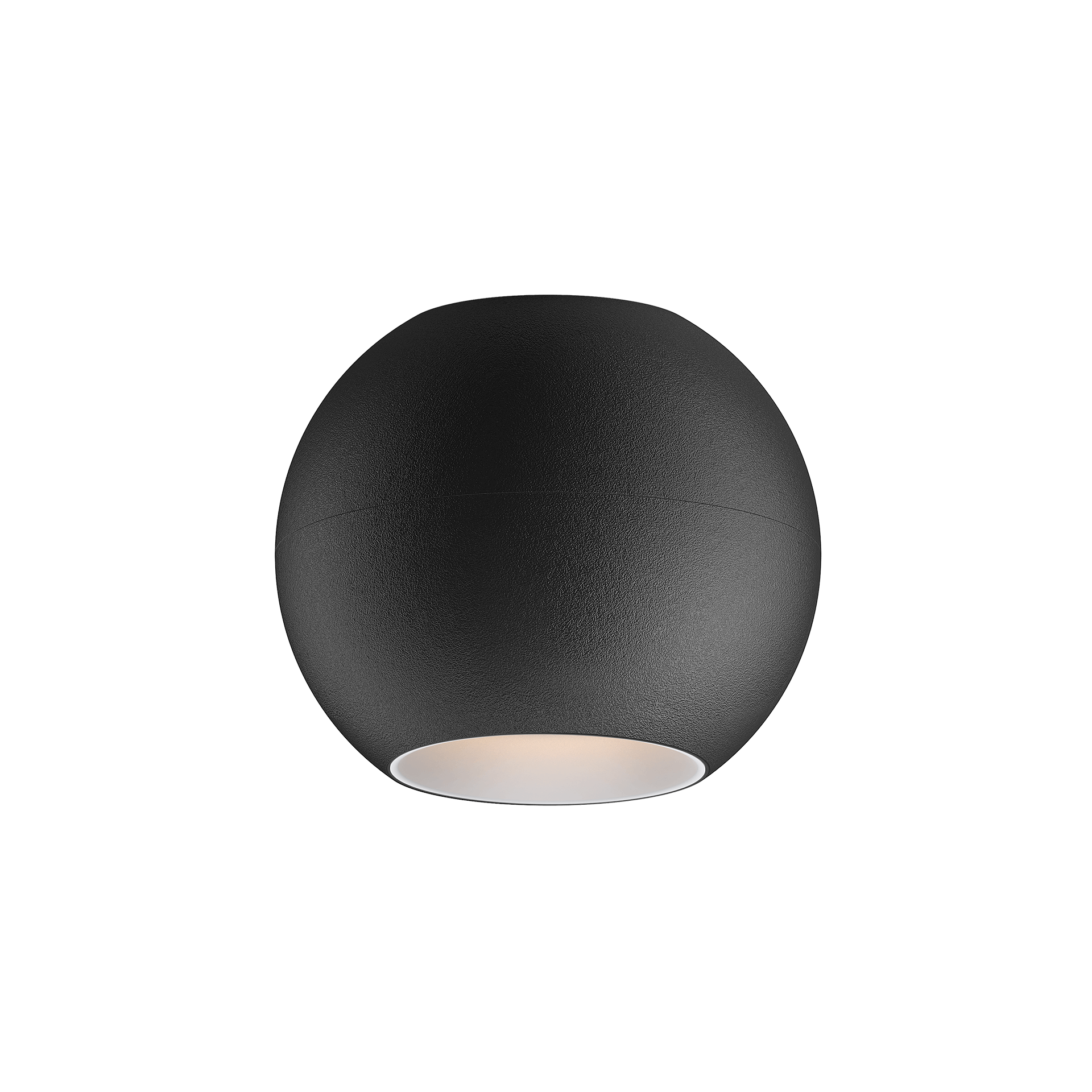 Black version of the Dea Eros M PF with white reflector, a surface-mounted luminaire designed by Karizma Luce.
